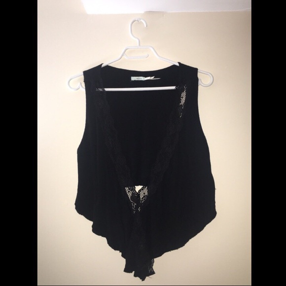 Black lightweight open vest - Picture 2 of 2